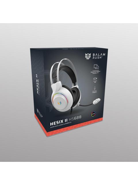 BALAM RUSH AUDIFONOS GAMER HESIX II HS688 PARA XBOX ONE-XBOX SERIES X|S-NINTENDO SWITCH-PC-SMARTPHONE ALAMBRICO 3.5MM BLANCO - Imagen 3