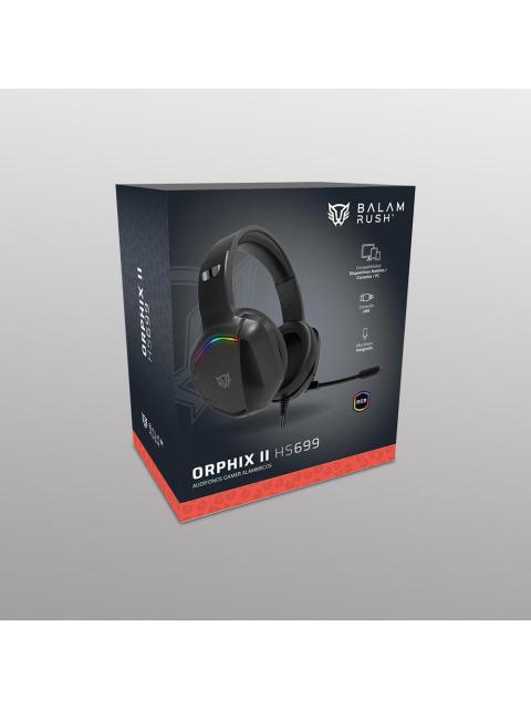 BALAM RUSH AUDIFONOS GAMER ORPHIX II HS699 PARA XBOX ONE-XBOX SERIES X|S-NINTENDO SWITCH-PC-SMARTPHONE ALAMBRICO 3.5MM NEGRO - Imagen 3
