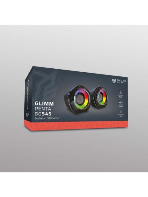 BALAM RUSH BOCINA PARA COMPUTADORA GLIMM PENTA BG545 ALAMBRICO-INALAMBRICO 2.0 6W RMS 1 PIEZAS - Imagen 5