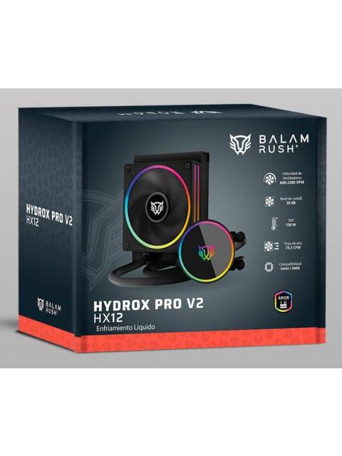 BALAM RUSH HYDROX PRO V2 HX12 ENFRIAMIENTO LIQUIDO PARA CPU 1X 120MM HASTA 2200RPM NEGRO - Imagen 9