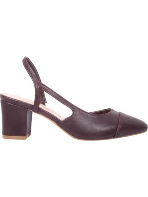 BALLERINA TACON CUADRADO VINO VI LINE FASHION