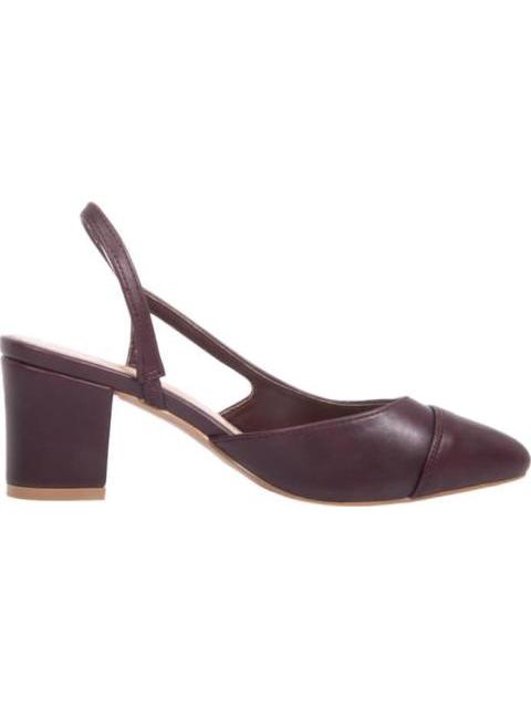 BALLERINA TACON CUADRADO VINO VI LINE FASHION - Imagen 5