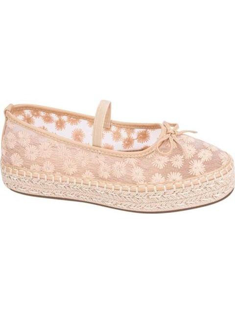 BALLERINA YUTE BORDADA BEIGE VI LINE - Imagen 2