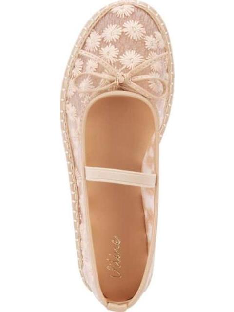 BALLERINA YUTE BORDADA BEIGE VI LINE - Imagen 3