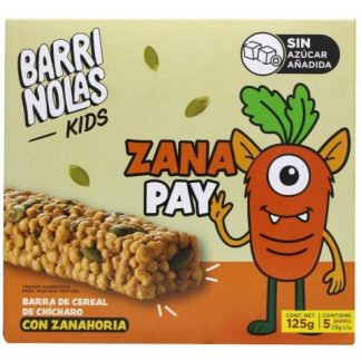 BARRA CEREAL CHICHARO ZANAHORIA 25 G BARRINOLAS P 5