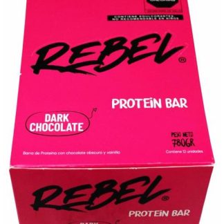 BARRA DE PROTEINA CHOCOLATE OSCURO 65G REBEL P 12