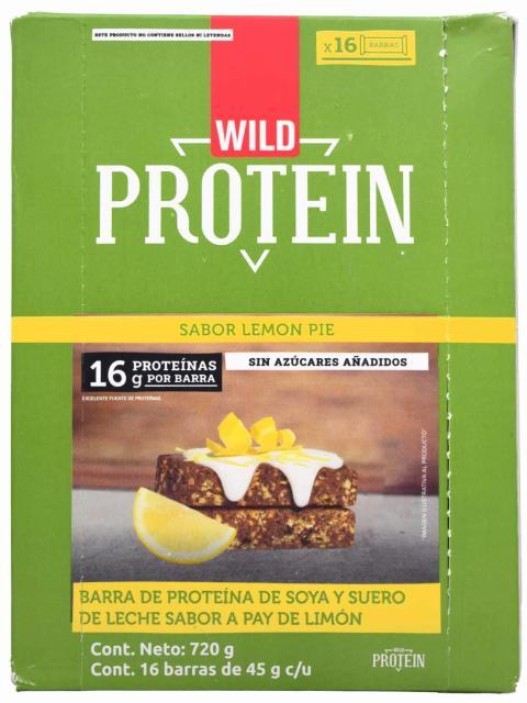 BARRA DE PROTEINA PAY DE LIMON 45 G WILD PROTEIN P 16