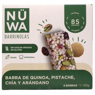 BARRA DE SUPERFOODS QUINOA PISTACHE 30 G NUWA P 4