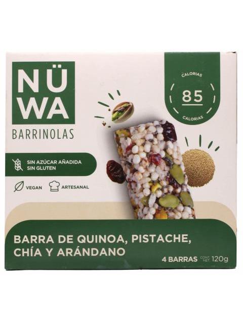 BARRA DE SUPERFOODS QUINOA PISTACHE 30 G NUWA P 4