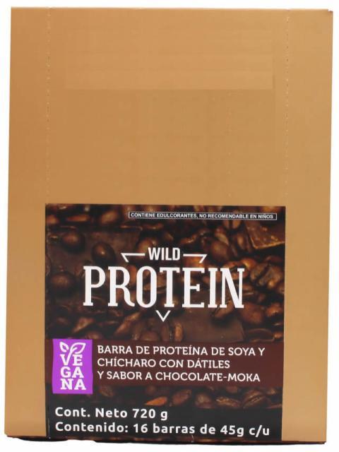 BARRA PROTEINA SOYA Y CHICHARO CHOCOLATE MOKA 45 G WILD PROTEIN P 16