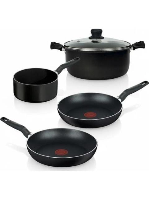 BATERIA DE COCINA 5 PZAS ANTIADHERENTE NEGRO T-FAL - Imagen 3