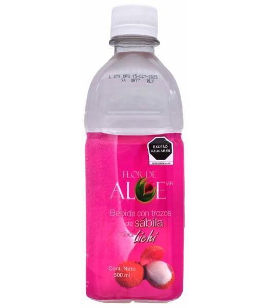 BEBIDA CON TROZOS DE SABILA SAB LICHI 500 ML FLOR DE ALOE