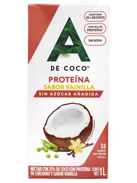 BEBIDA PROTEINA COCO CHICHARO VAINILLA 1 L A DE COCO