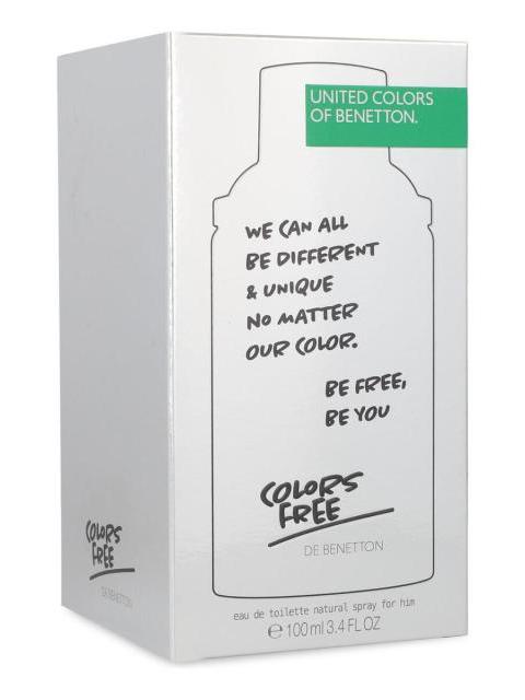 BENETTON COLORS FREE HIM 100ML EDT SPRAY - CABALLERO - Imagen 3