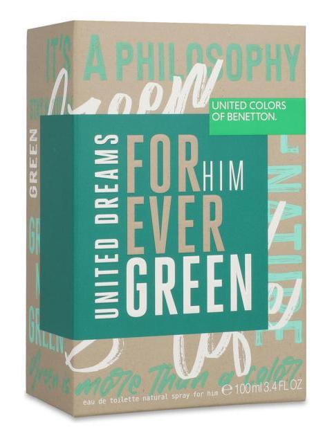 BENETTON FOREVER GREEN MAN 100ML EDT SPRAY SIN CELOFAN - CAB - Imagen 3