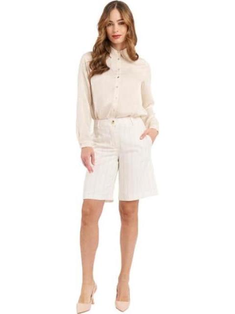 BERMUDA RAYAS BLANCO YAELI FASHION