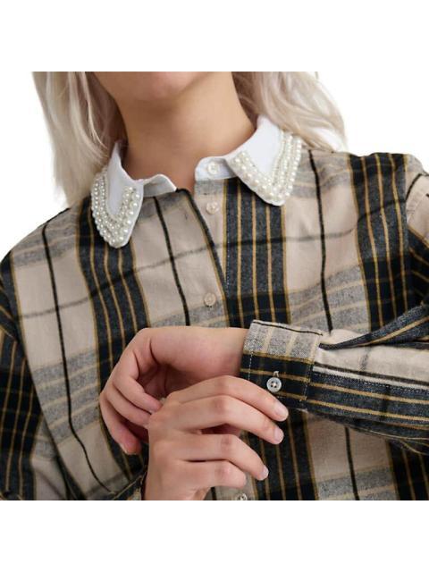 BLUSA CAMISERA NEGRO HOLLY LAND - Imagen 5