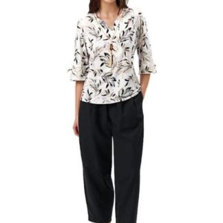 BLUSA CLASICA HUESO PALOMA CARMIN