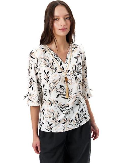 BLUSA CLASICA HUESO PALOMA CARMIN - Imagen 2
