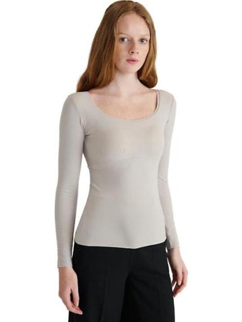 BLUSA CON COPAS BEIGE HOLLY LAND