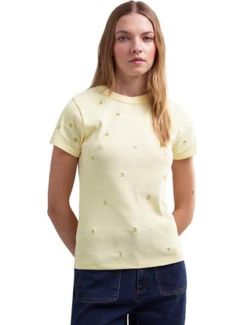 BLUSA CON PEQUEÑOS BORDADOS AMARILLO HOLLY LAND - Imagen 3