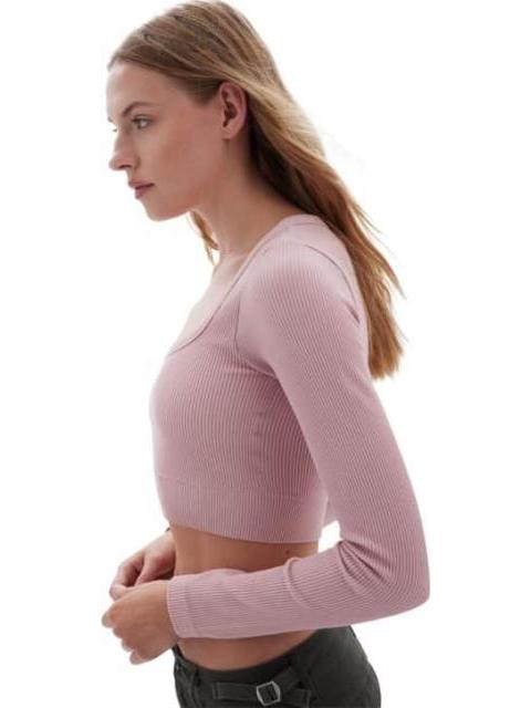 BLUSA CROP ROSA HOLLY LAND - Imagen 4