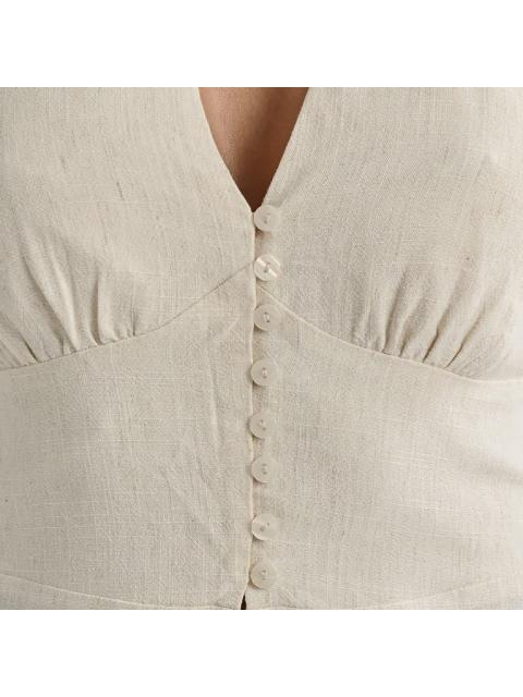BLUSA DAMA BEIGE HOLLY LAND - Imagen 6