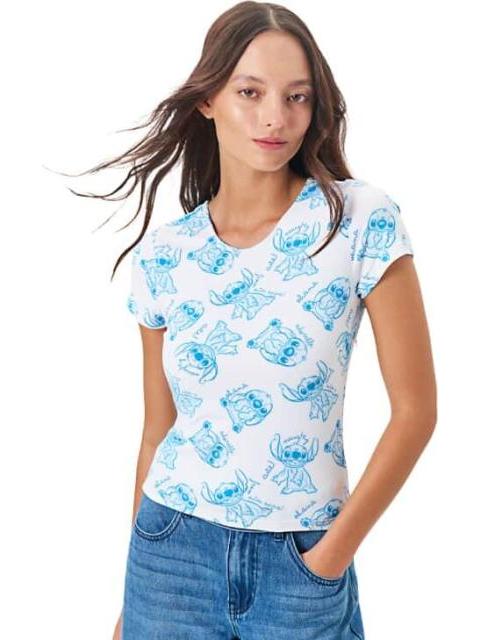 BLUSA DAMA BLANCO LILO Y STITCH - Imagen 2