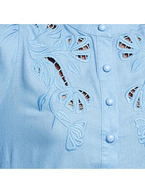 CAMISA BORDADA AZUL HOLLY LAND - Imagen 5