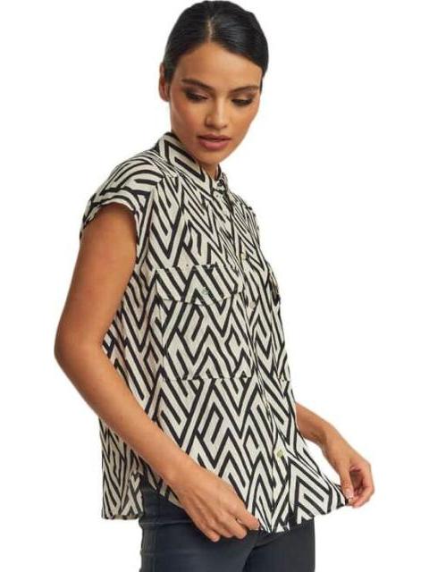 BLUSA ESTAMPADA BEIGE HOLLY LAND - Imagen 4
