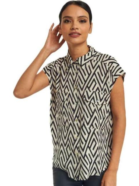 BLUSA ESTAMPADA BEIGE HOLLY LAND - Imagen 5