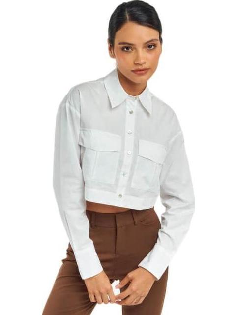 CAMISA CROP BLANCO HOLLY LAND - Imagen 4