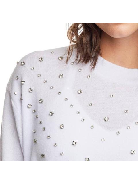 BLUSA CON PEDRERIA BLANCO HOLLY LAND - Imagen 5