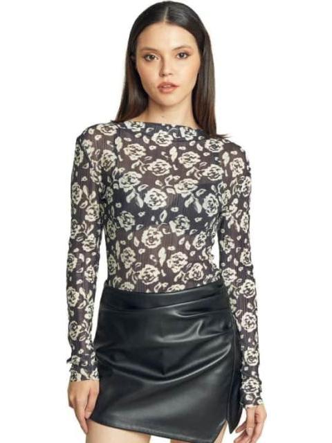 BLUSA CON TRANSPARENCIA NEGRO HOLLY LAND - Imagen 4