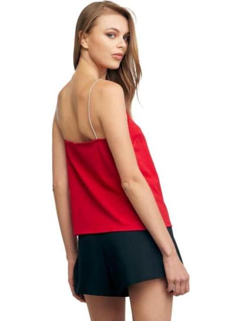 BLUSA TIRANTES CON BRILLOS ROJO HOLLY LAND - Imagen 4