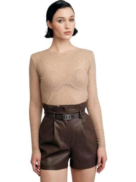 BLUSA CON PEDRERIA DORADO HOLLY LAND - Imagen 6