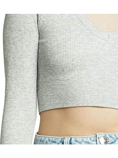 BLUSA CROP GRIS HOLLY LAND - Imagen 4