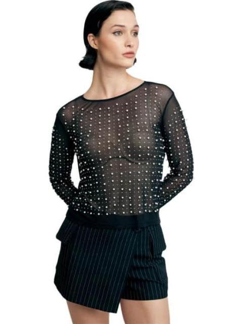 BLUSA MESH PERLAS NEGRO HOLLY LAND - Imagen 3