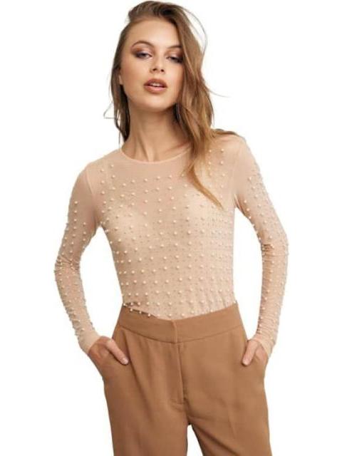 BLUSA MESH PERLAS NUDE HOLLY LAND - Imagen 2