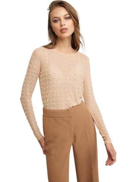 BLUSA MESH PERLAS NUDE HOLLY LAND - Imagen 3
