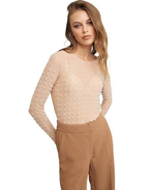 BLUSA MESH PERLAS NUDE HOLLY LAND - Imagen 4