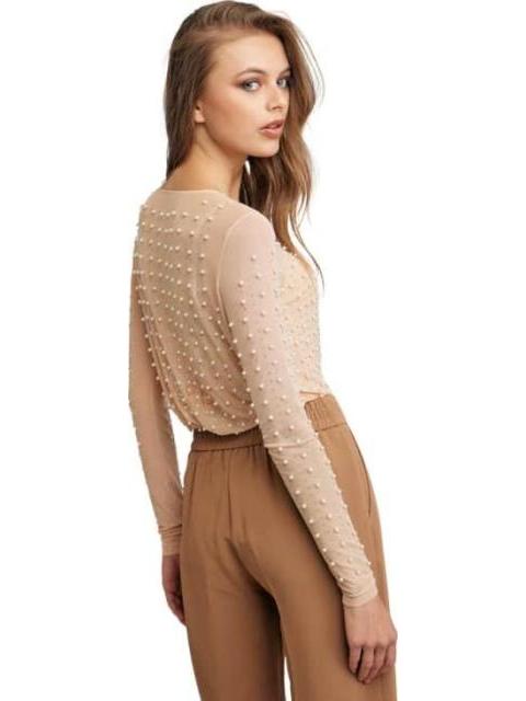 BLUSA MESH PERLAS NUDE HOLLY LAND - Imagen 5