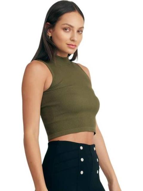 TOP SIN MANGAS VERDE OLIVO HOLLY LAND - Imagen 4