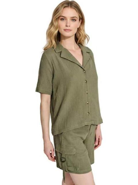 BLUSA DE LINO VERDE OLIVO HOLLY LAND - Imagen 2