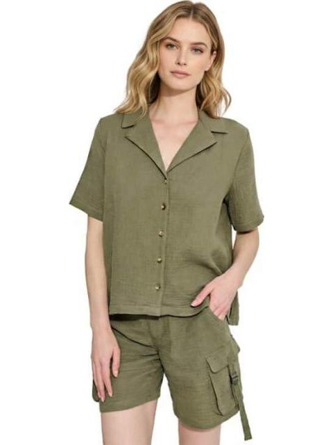 BLUSA DE LINO VERDE OLIVO HOLLY LAND - Imagen 4