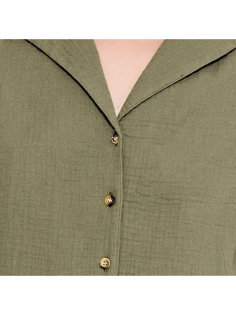 BLUSA DE LINO VERDE OLIVO HOLLY LAND - Imagen 6