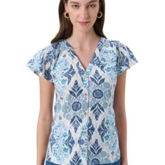 BLUSA ESTAMPADA AZUL HOLLY LAND