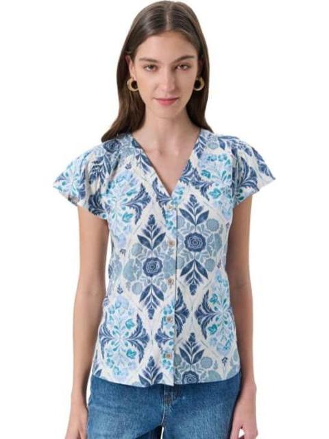BLUSA ESTAMPADA AZUL HOLLY LAND