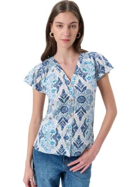 BLUSA ESTAMPADA AZUL HOLLY LAND - Imagen 2