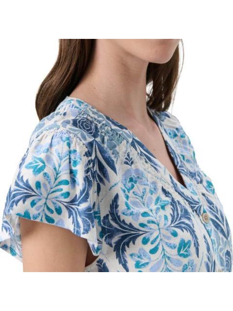 BLUSA ESTAMPADA AZUL HOLLY LAND - Imagen 5